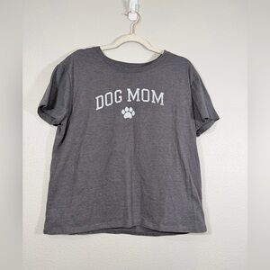 Modern Lux Shirt “Dog Mom” Tee Pet T-Shirt Gray Charcoal Dog Paw Logo Women XL
